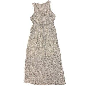 Lucky Brand Women’s Tan & Black Sleeveless Draw String Maxi Dress Size M
